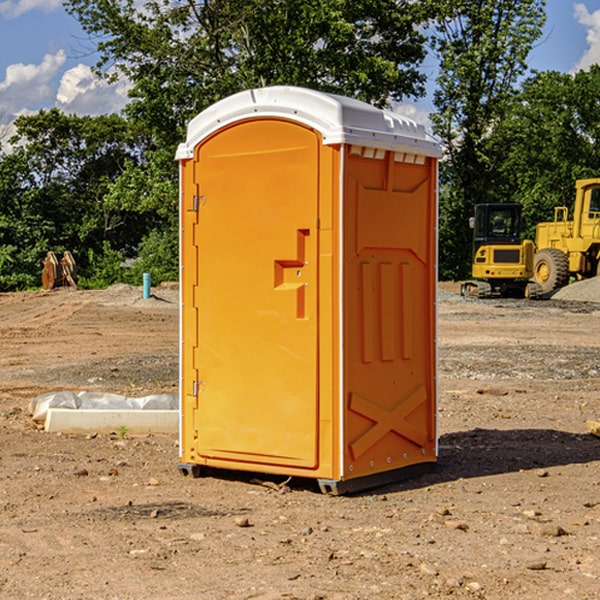 how often are the portable restrooms cleaned and serviced during a rental period in Lakeside TX